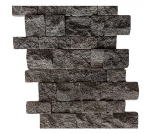 Original brick lava stone wall cladding module on a white background