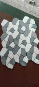 Graphite Fusion — Polygon Stone Mosaic