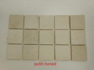 Original 10 by 10 cm cream honed limestone tile samples